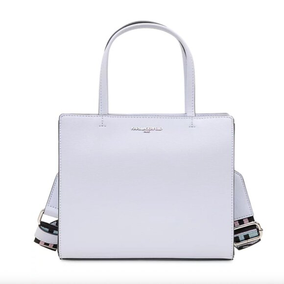 NWOT - KARL LAGERFELD PARIS Maybelle Small Satchel/Crossbody in Ice Blue - Picture 1 of 17